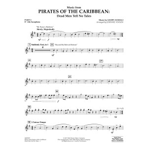 Music from Pirates of the Caribbean: Dead Men Tell No Tales - Pt.2 - Eb Alto Saxophone